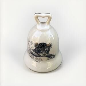 VINTAGE SMALL WORLD GREETINGS - Baby Cub PORCELAIN BELL 2.5 “